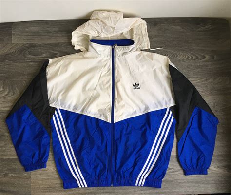 windbreaker adidas herren vintage rot weiß|Adidas pullover windbreaker 90s.